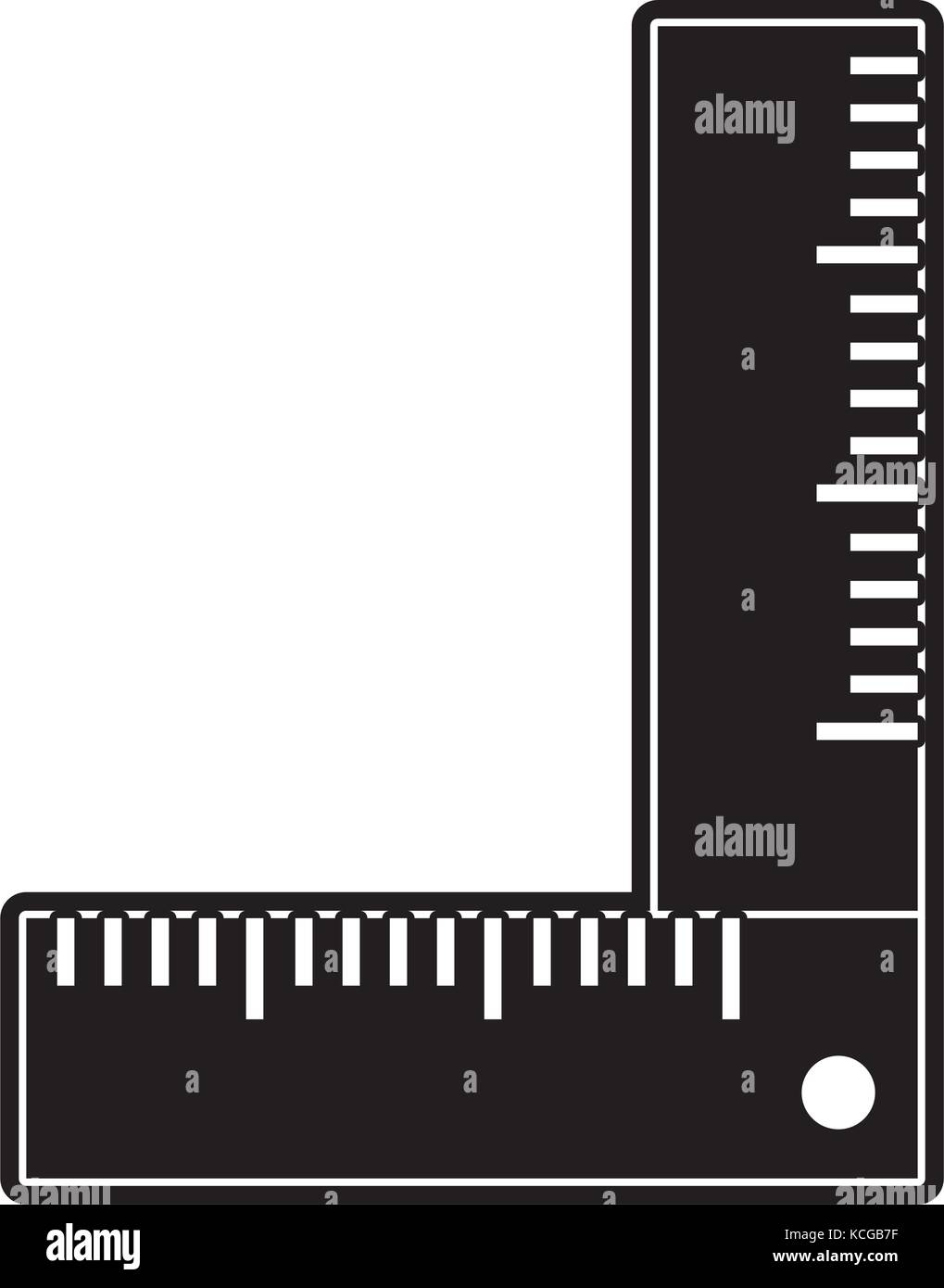 construction ruler icon over white background vector illustration Stock ...