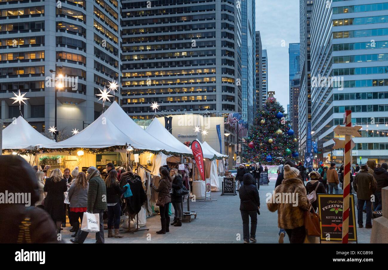 Christmas Village and Winter garden at Dilworth Park outside of City