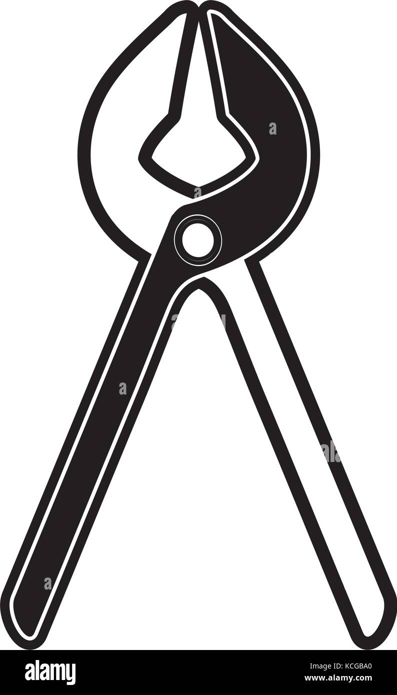 cutting pliers icon over white background vector illustration Stock