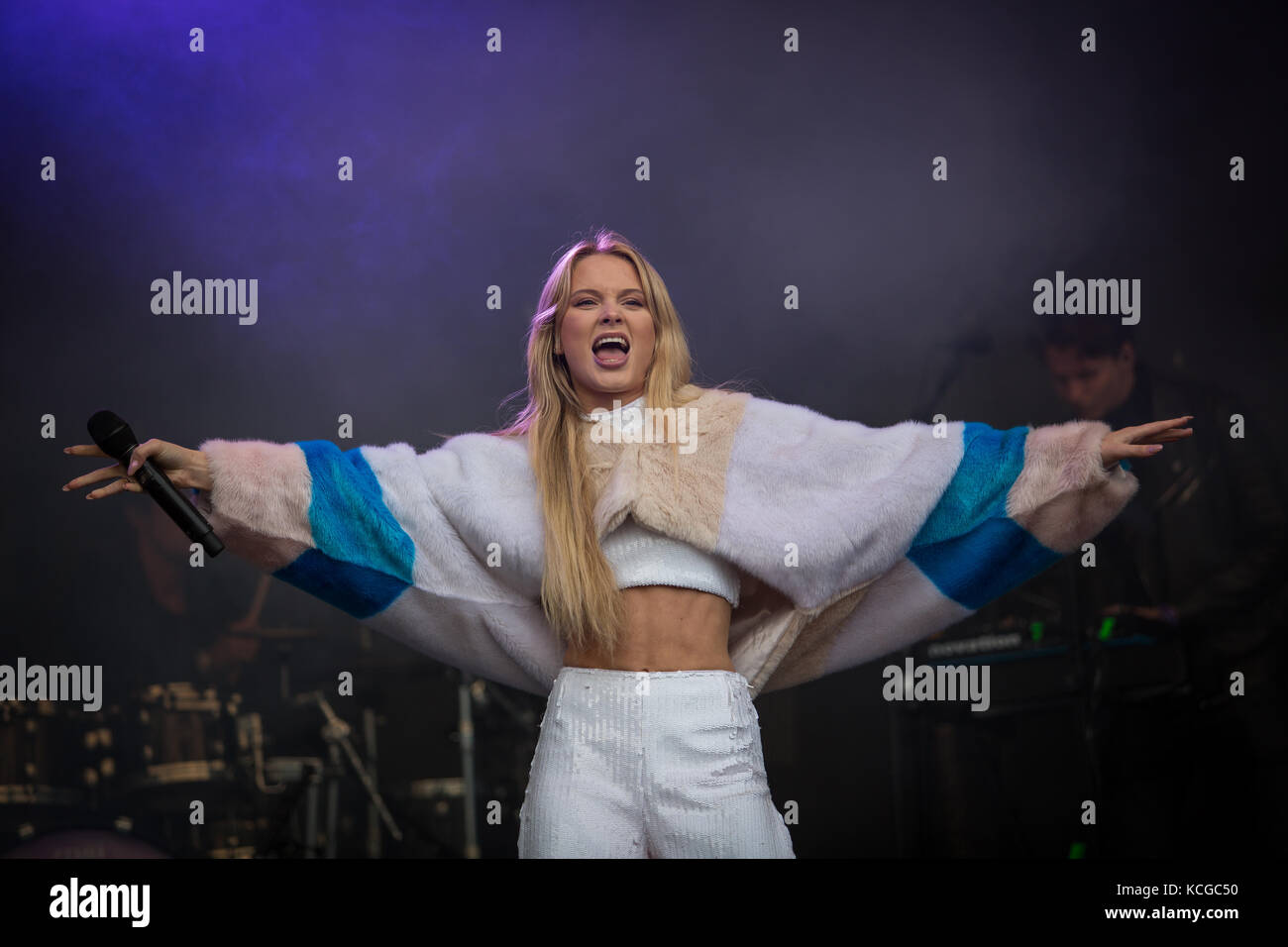 The Swedish singer and songwriter Zara Larsson performs a live concert  during the Norwegian music festival Bergenfest 2017 in Bergen. Norway,  16/06 2017 Stock Photo - Alamy
