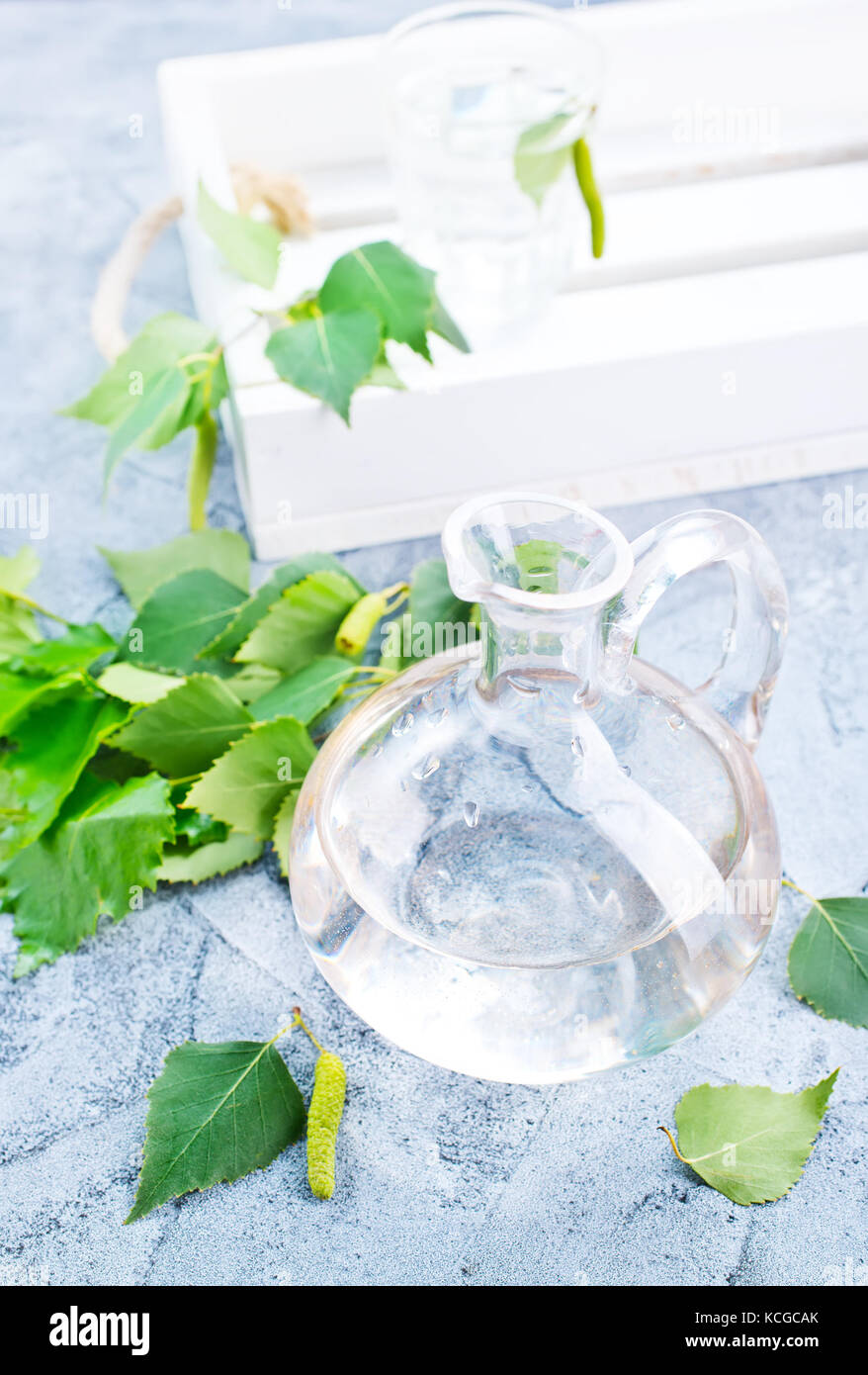 birch tree juice in glass, stock photo Stock Photo Alamy