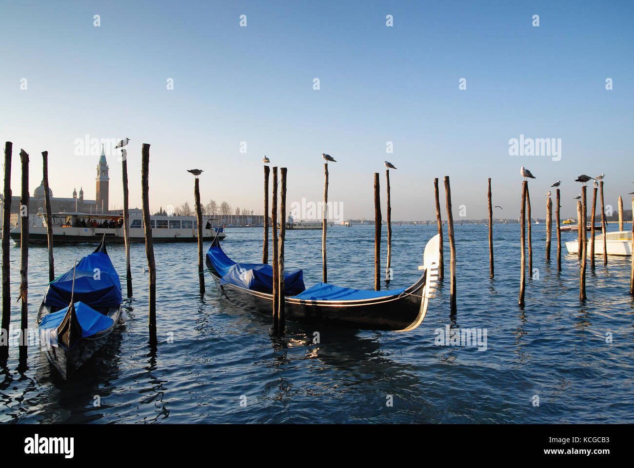 the famous gondolas of Venice in italy Stock Photo - Alamy