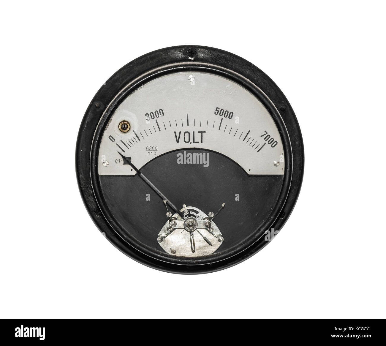 Old sensor voltmeter isolated on white Stock Photo Alamy