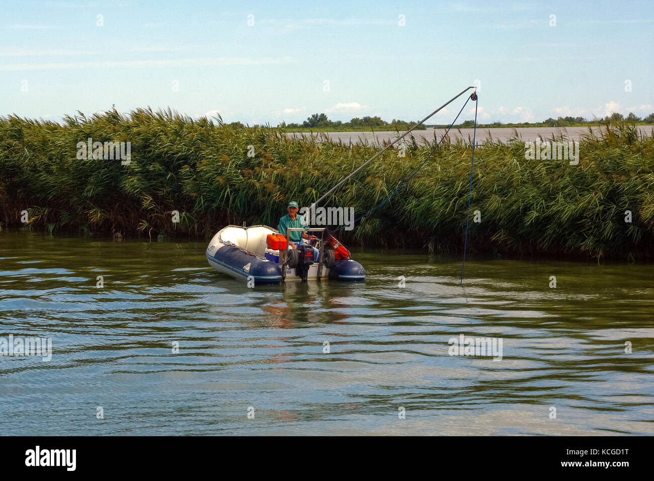 Italy Park of Po Delta Porto Tolle Fisherman Stock Photo Alamy