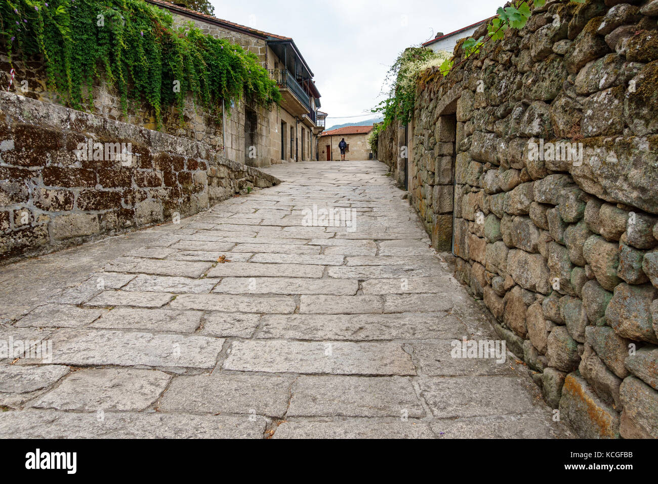 Galician village Allariz with its typical stone streets Stock Photo Alamy