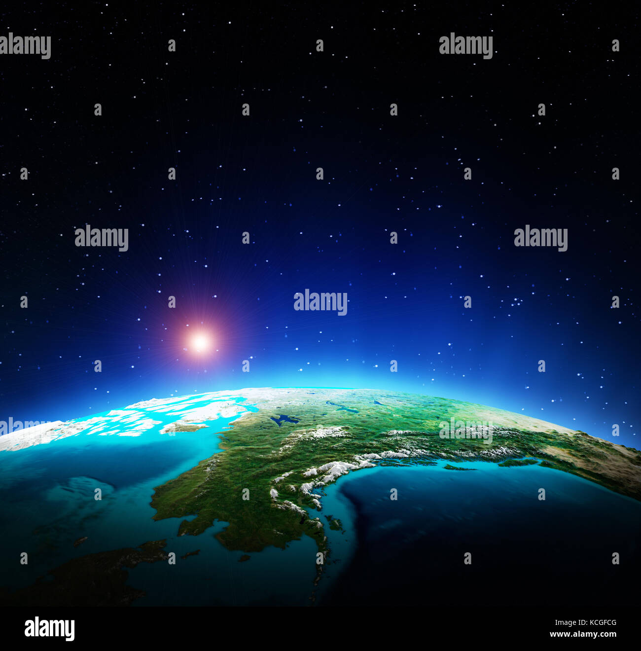 World map 3d rendering Stock Photo