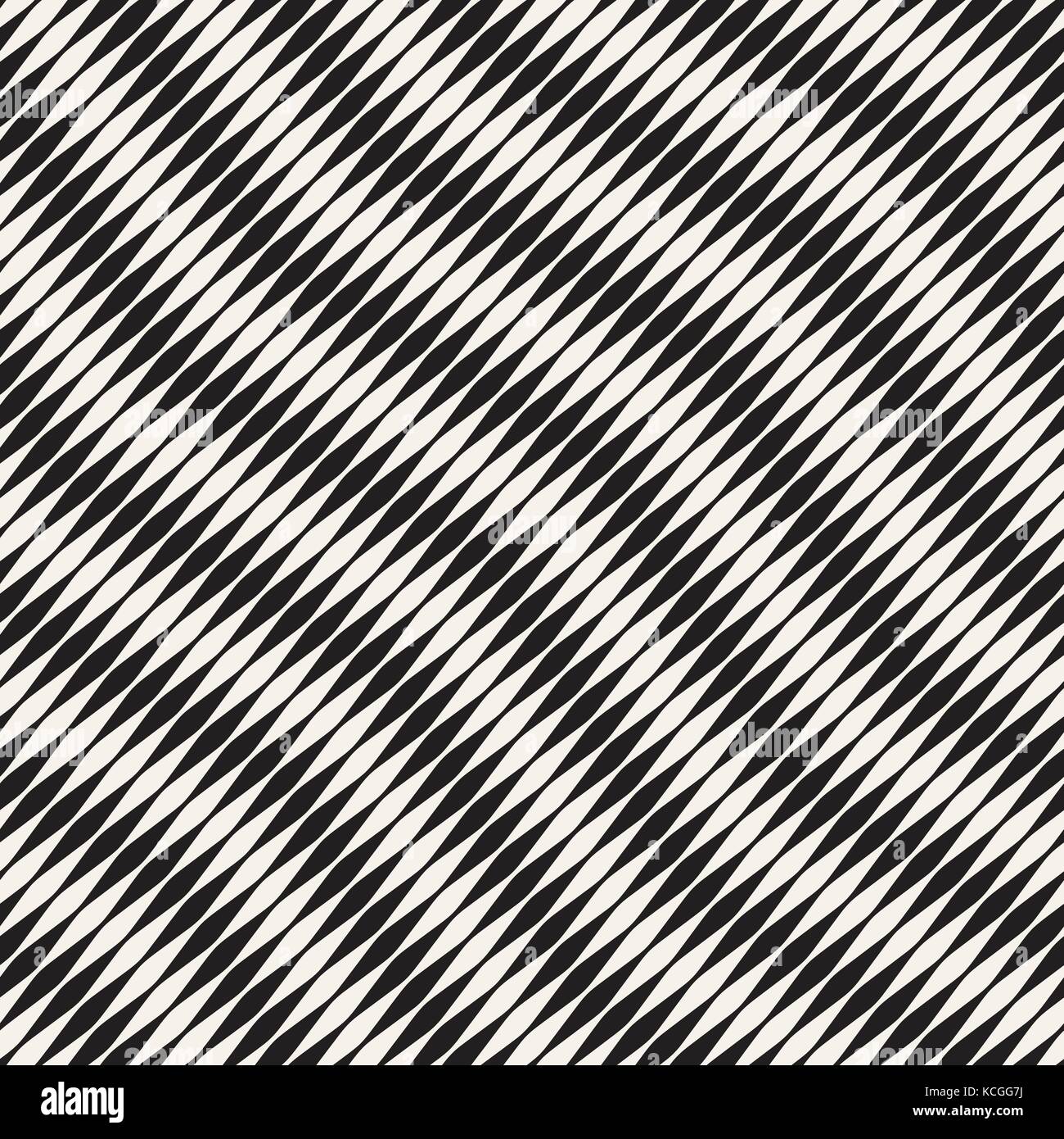 Wavy stripes vector seamless pattern. Retro wavy engraving texture. Geometric zigzag lines design.  Stock Vector