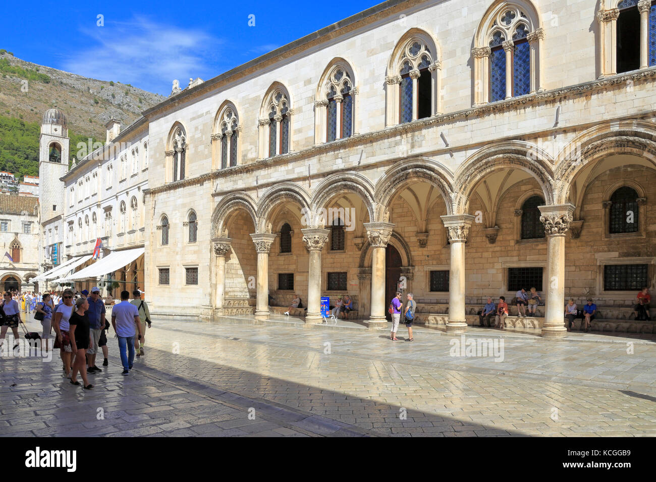 Rector's Palace and Cultural History Museum, Dubrovnik Old City, Croatia, UNESCO world heritage site, Dalmatia, Dalmatian Coast, Europe. Stock Photo