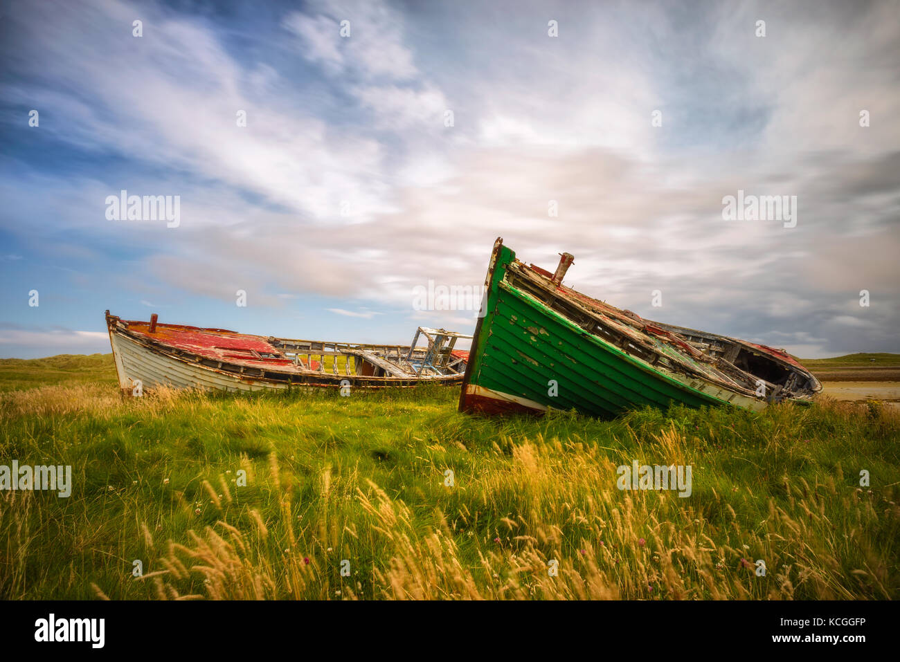 Boat wrecks in Co. Donegal - Ireland Stock Photo