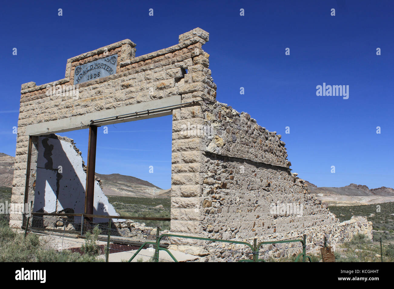 abandoned building rhyolite ghost town nevada Stock Photo
