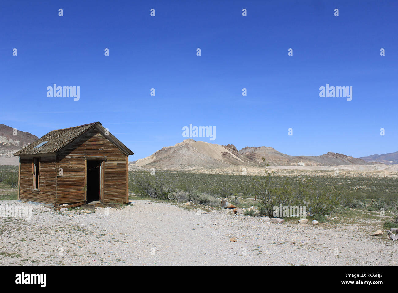 abandoned shack rhyolite ghost town nevada Stock Photo