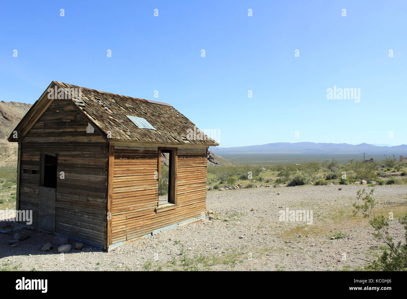 abandoned shack rhyolite ghost town nevada Stock Photo