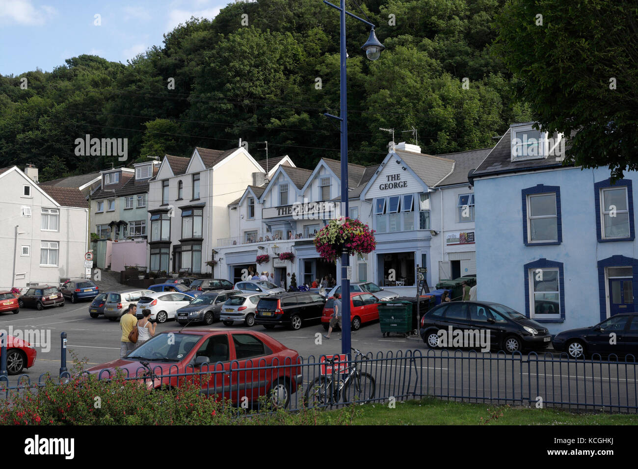 The George Pub, Mumbles Swansea Wales UK. Welsh coast coastline Stock Photo