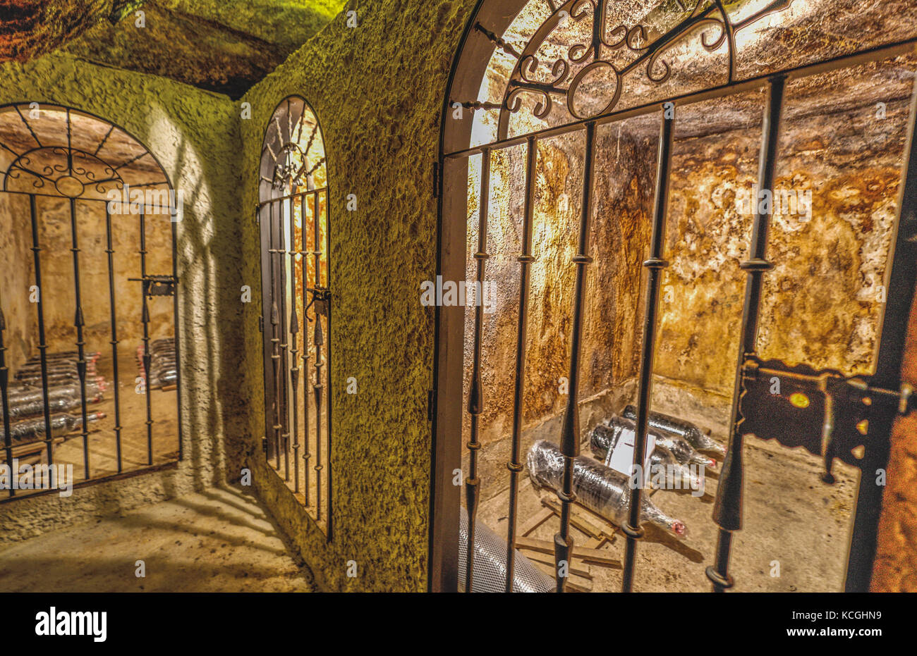 underground cellars of Rueda, Spain Stock Photo