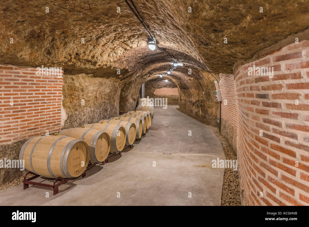 underground cellars of Rueda, Spain Stock Photo