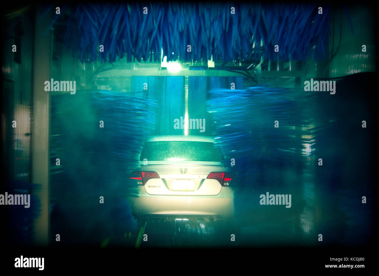 In an automatic car wash Stock Photo Alamy