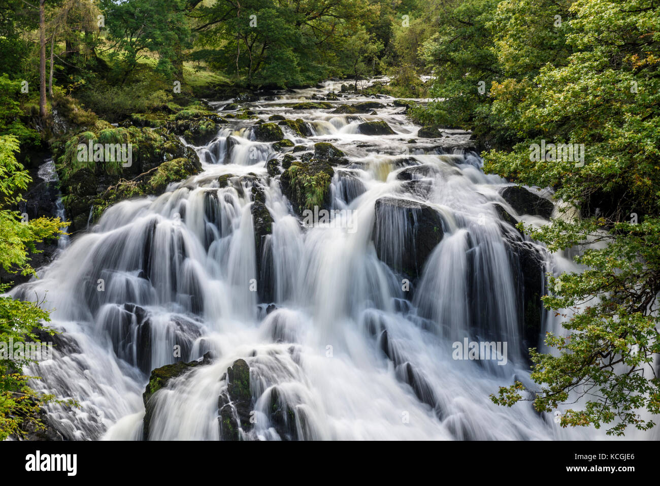 Swallow Falls, Betws-y-Coed, Snowdonia National Park, Conwy, Wales Stock Photo