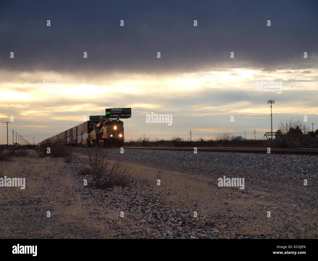 Union Pacific at Deming, New Mexico, 2016 Stock Photo