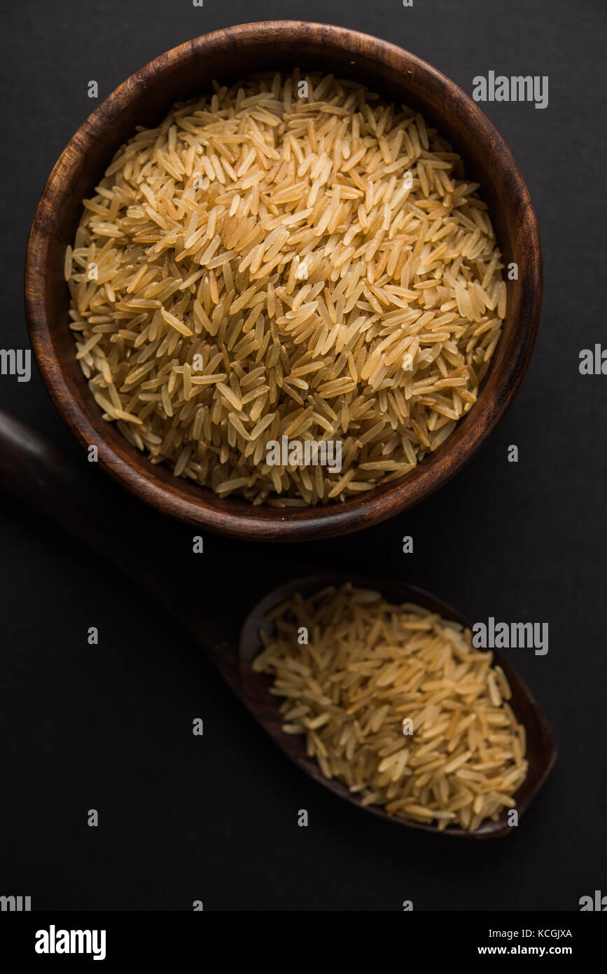 Brown wholegrain basmati rice hires stock photography and images Alamy