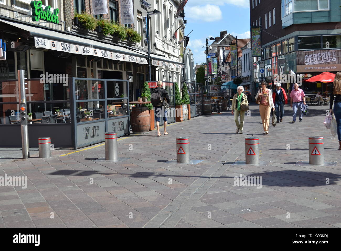 Smart City Eindhoven. Pedestrian safety and traffic control equipment Stock Photo