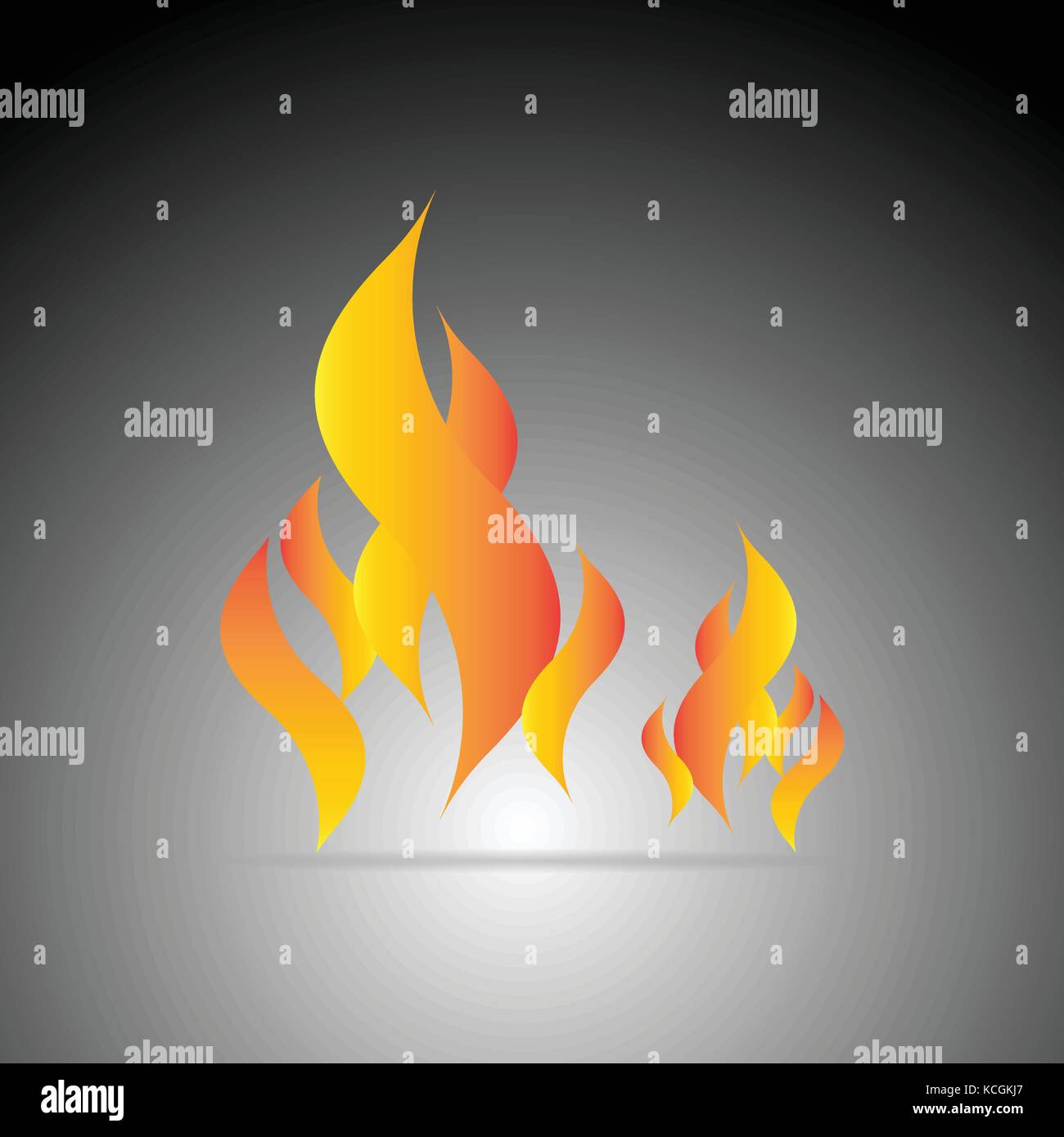 Design fire flame element on dark background, stock vector Stock Vector ...
