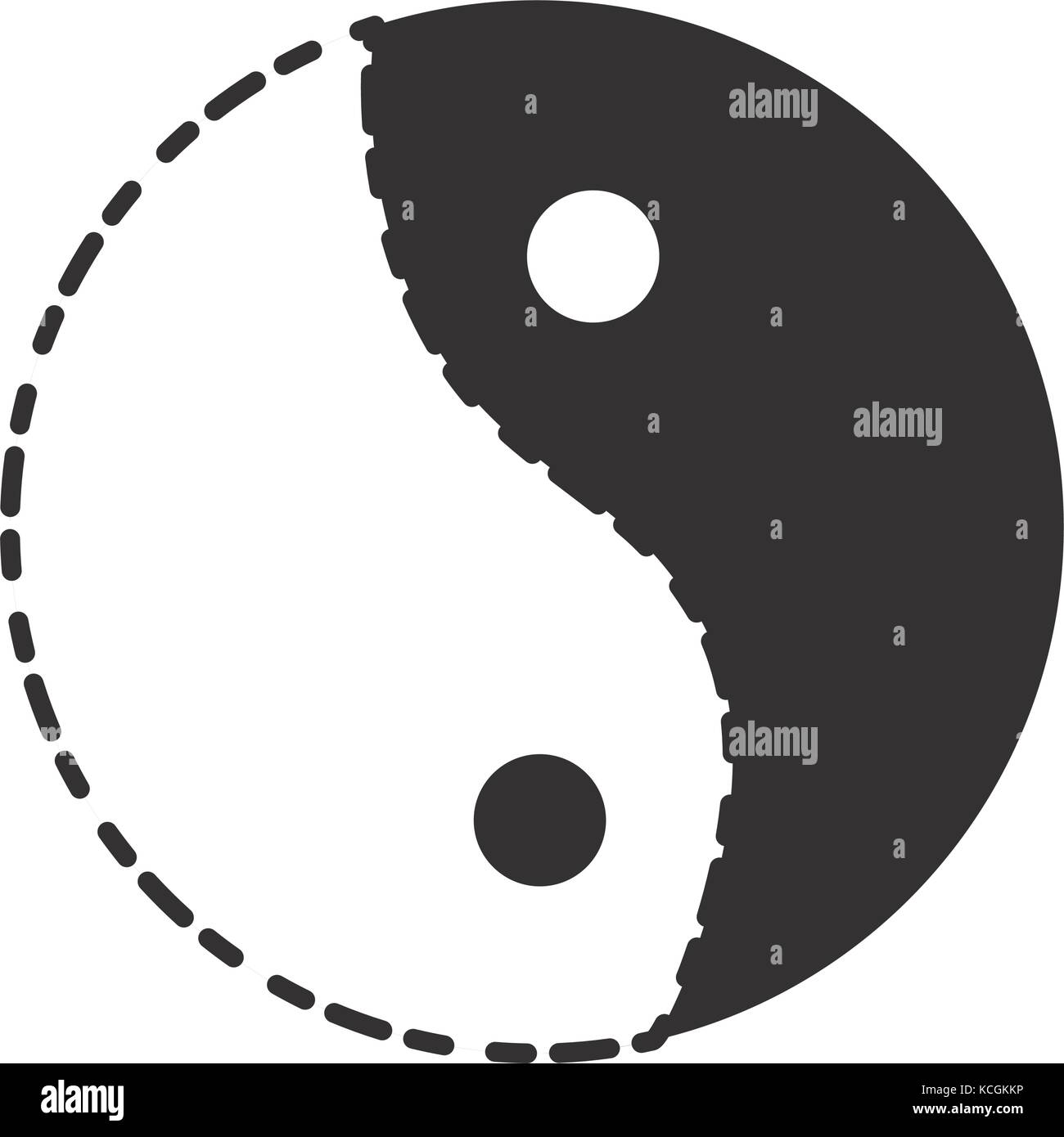 yin yang icon over white background vector illustration Stock Vector ...