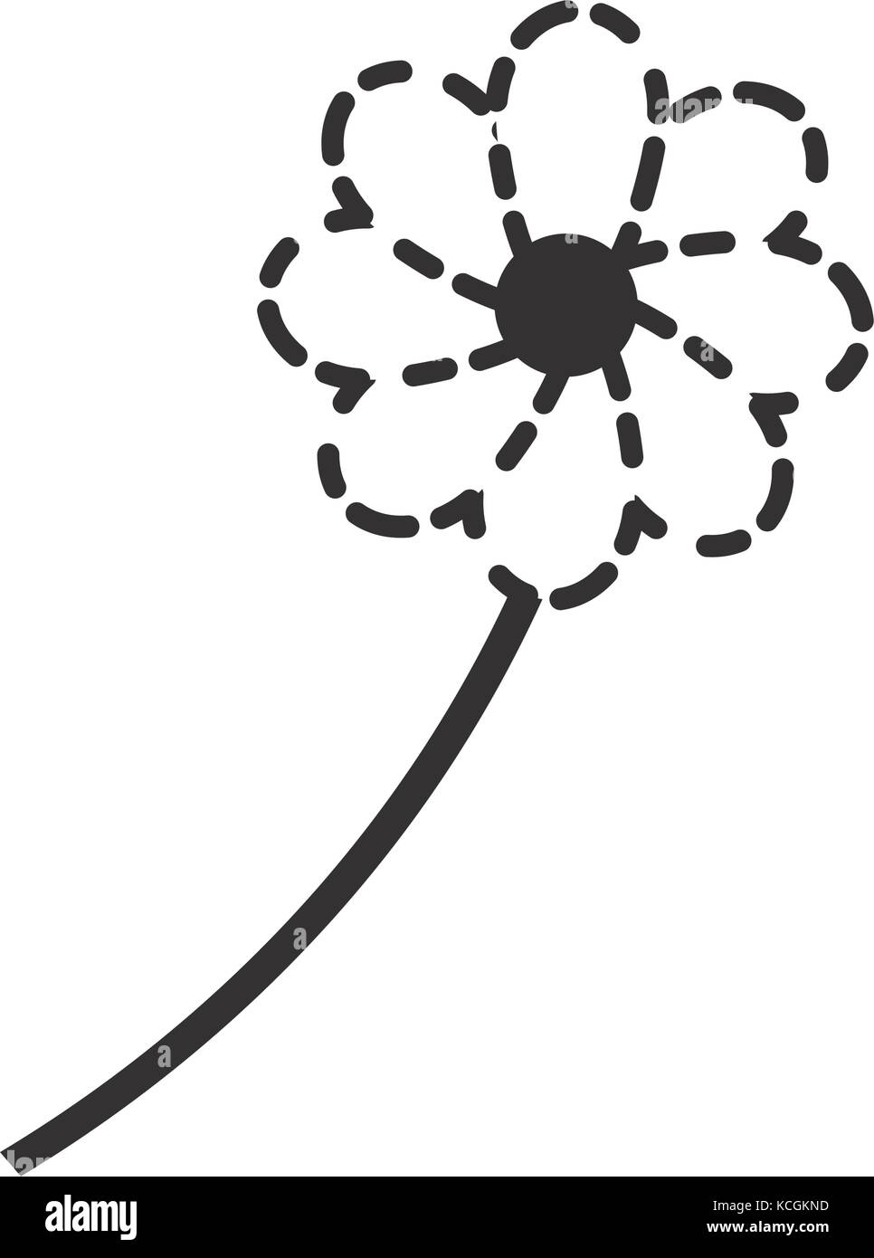 beautiful flower icon over white background vector illustration Stock ...