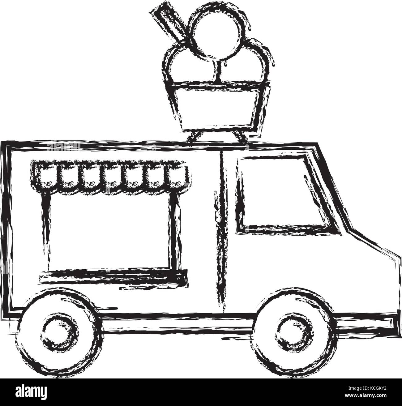 Ice Cream Truck coloring page | Free Printable Coloring Pages