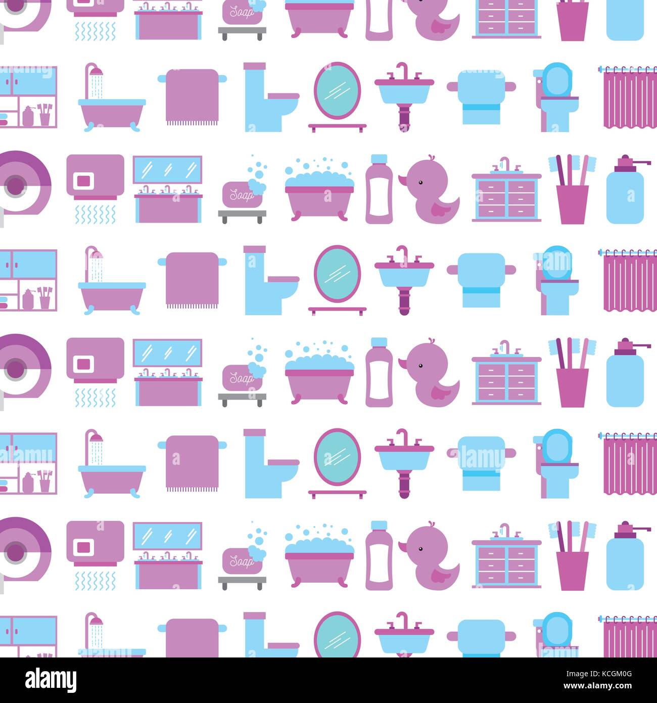 bathroom set of icons equipment elements concept Stock Vector Image ...