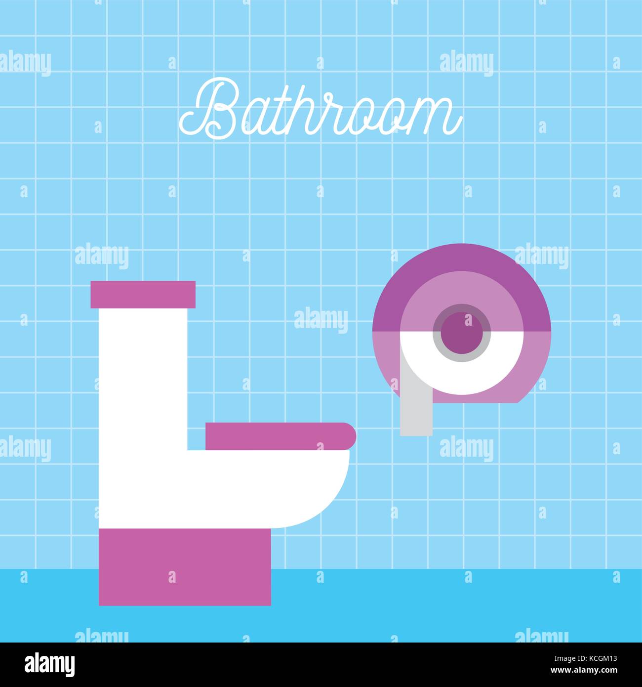 bathroom toilet and paper towel dispenser on wall Stock Vector Image ...