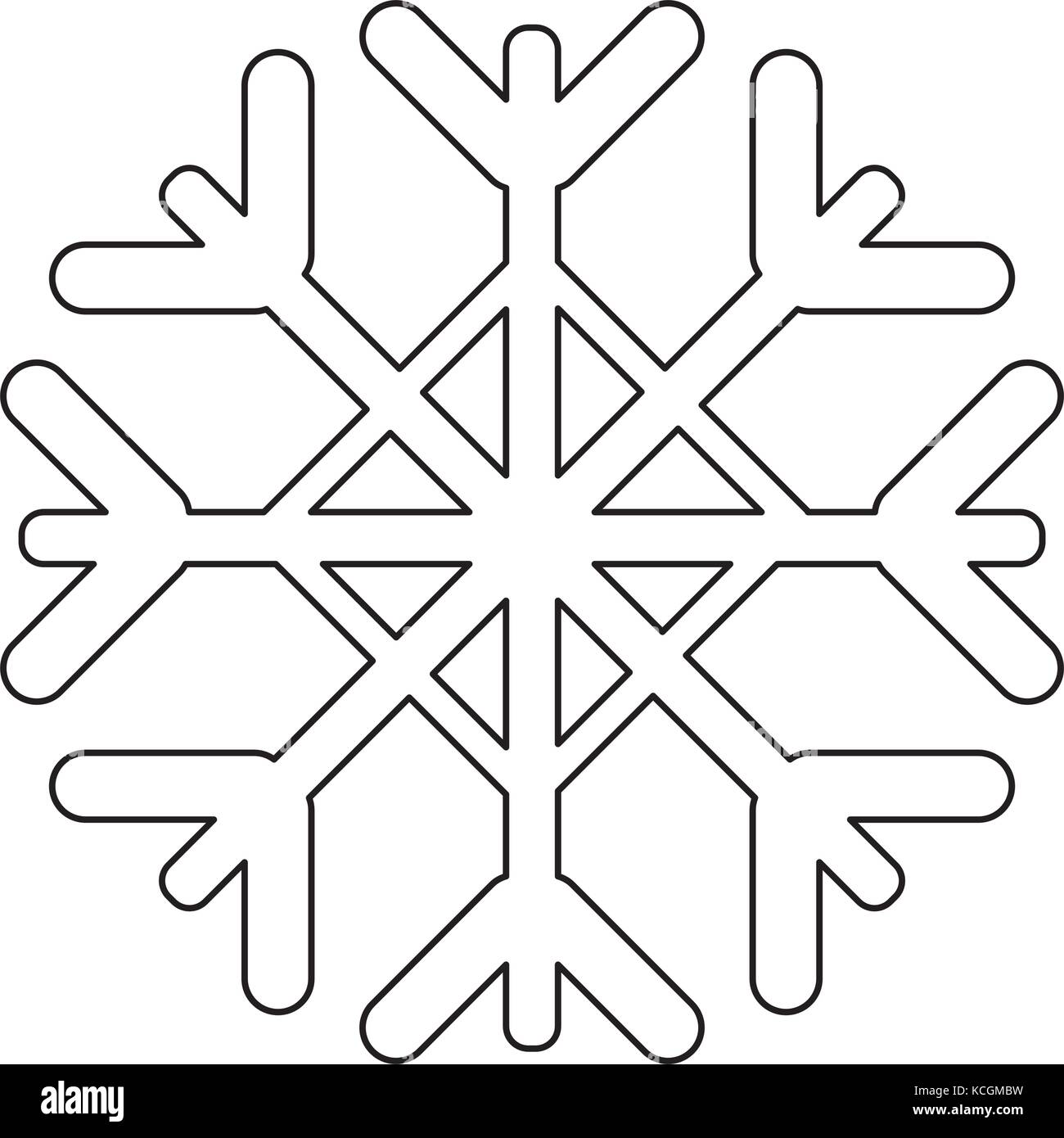 snowflake icon over white background vector illustration Stock Vector ...