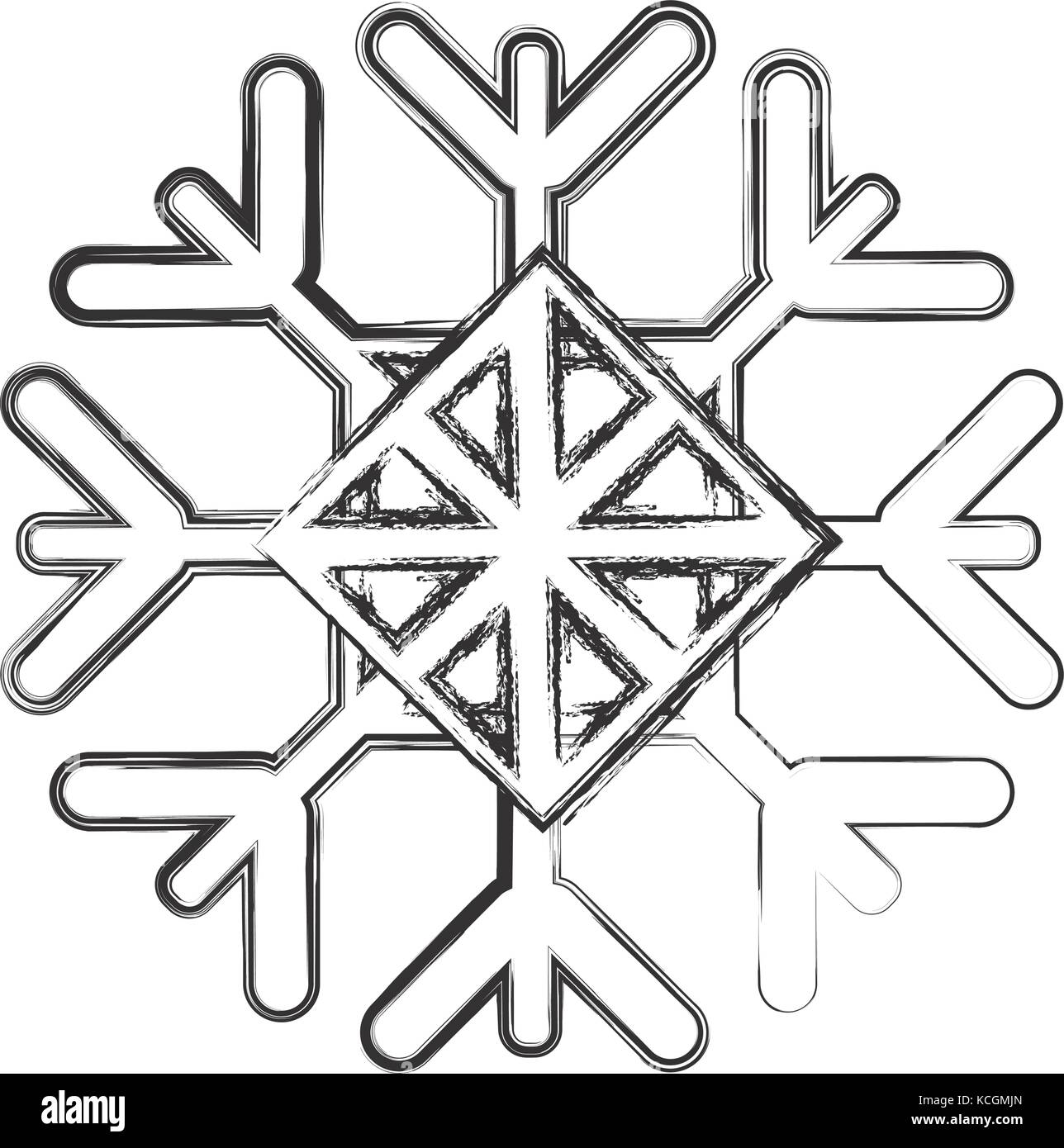 snowflake icon over white background vector illustration Stock Vector ...