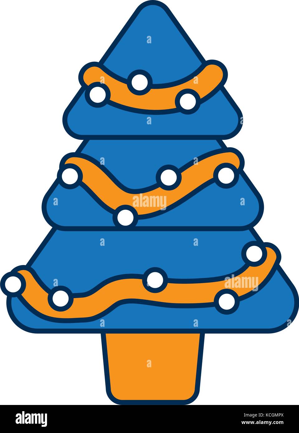 christmas tree icon over white background vector illustration Stock ...
