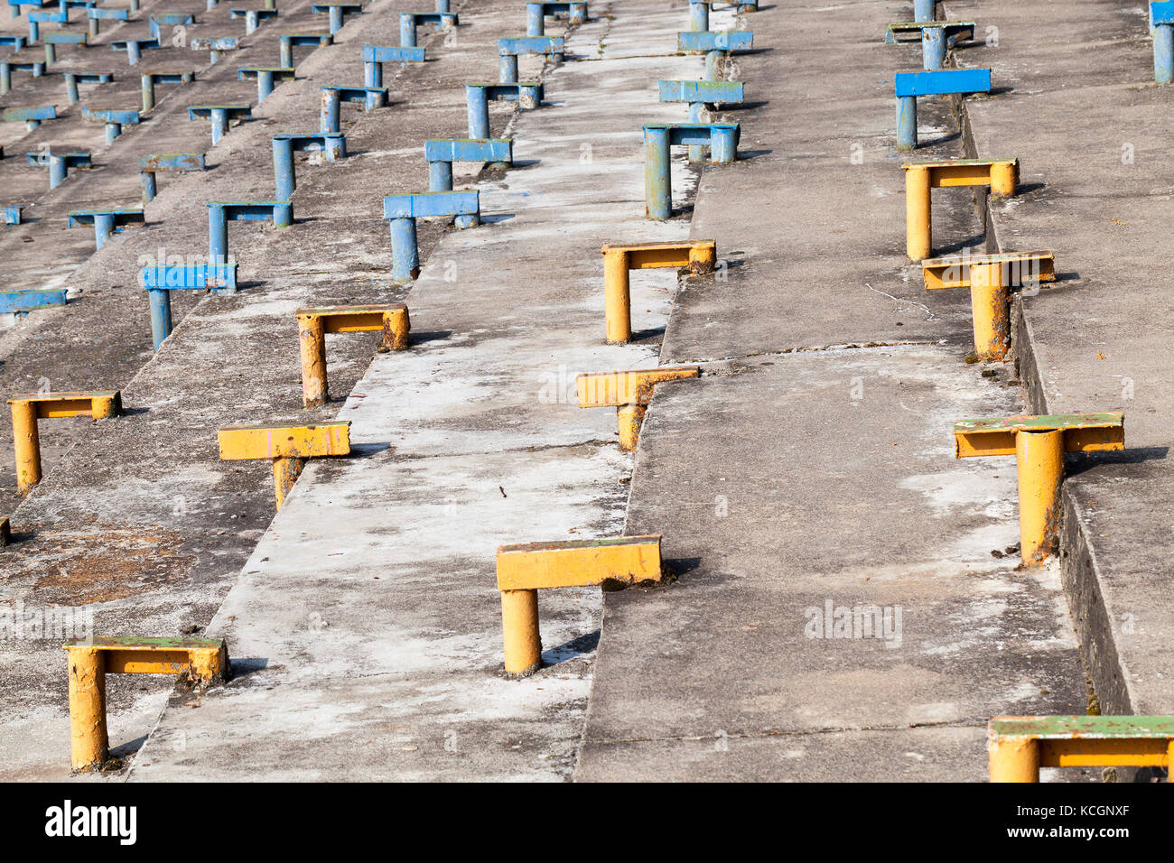 metal structures for fastening and installation of benches in the ...