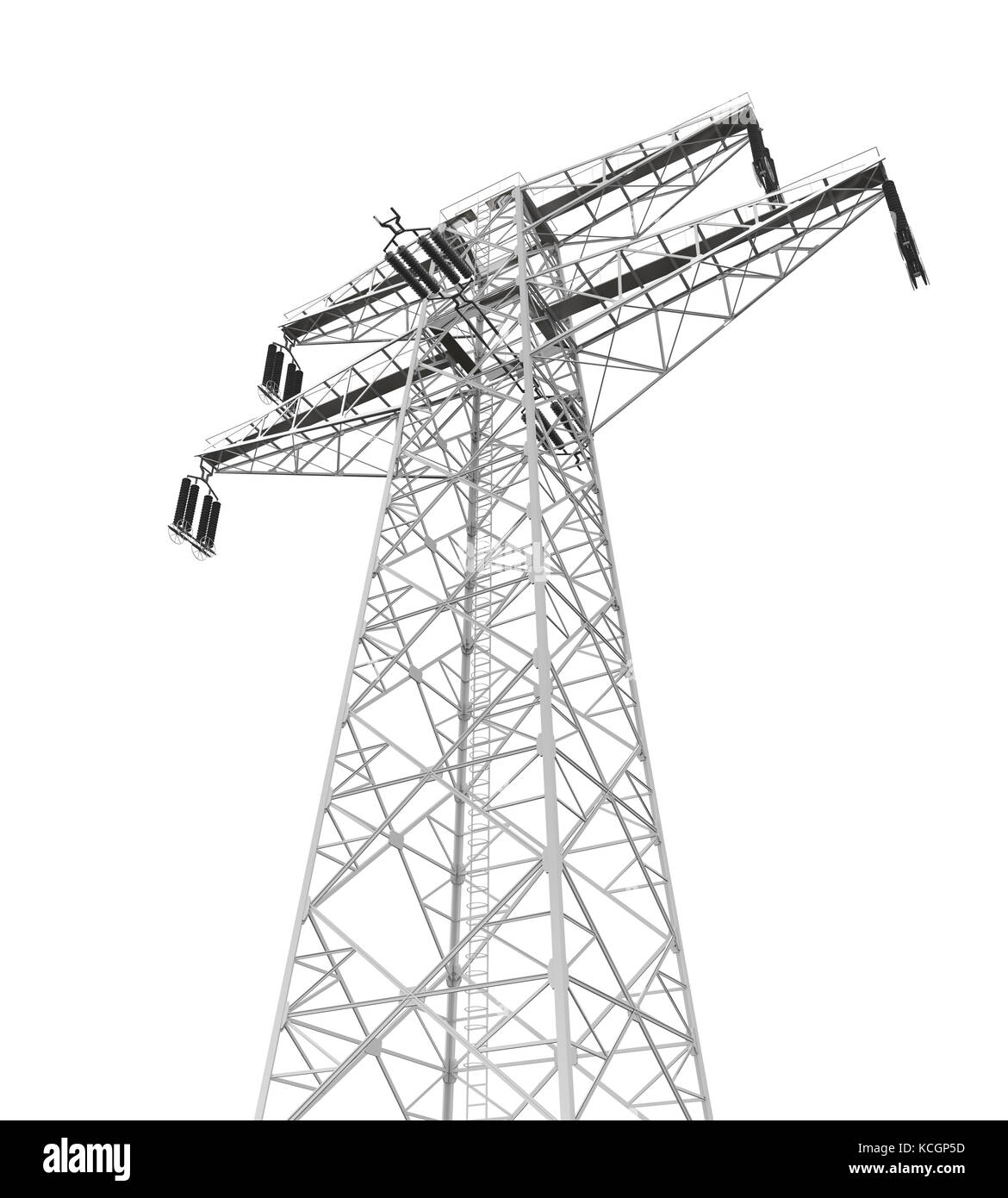 Power Transmission Tower Isolated Stock Photo Alamy