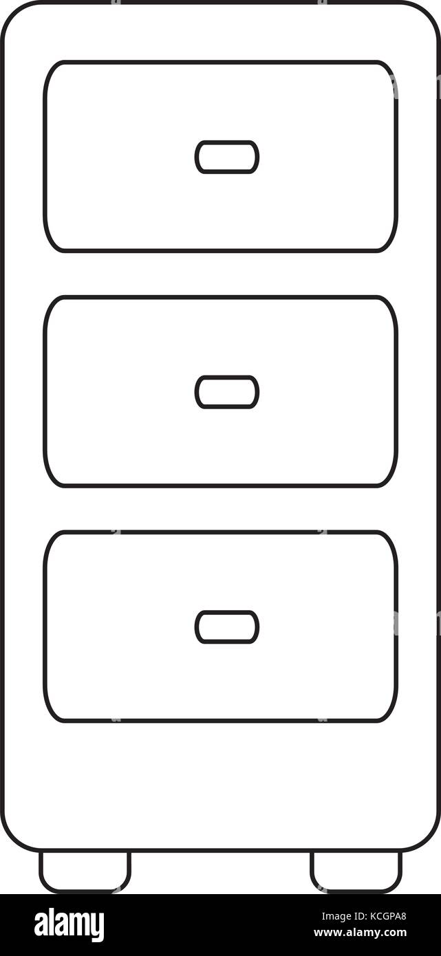 drawers icon over white background vector illustration Stock Vector ...