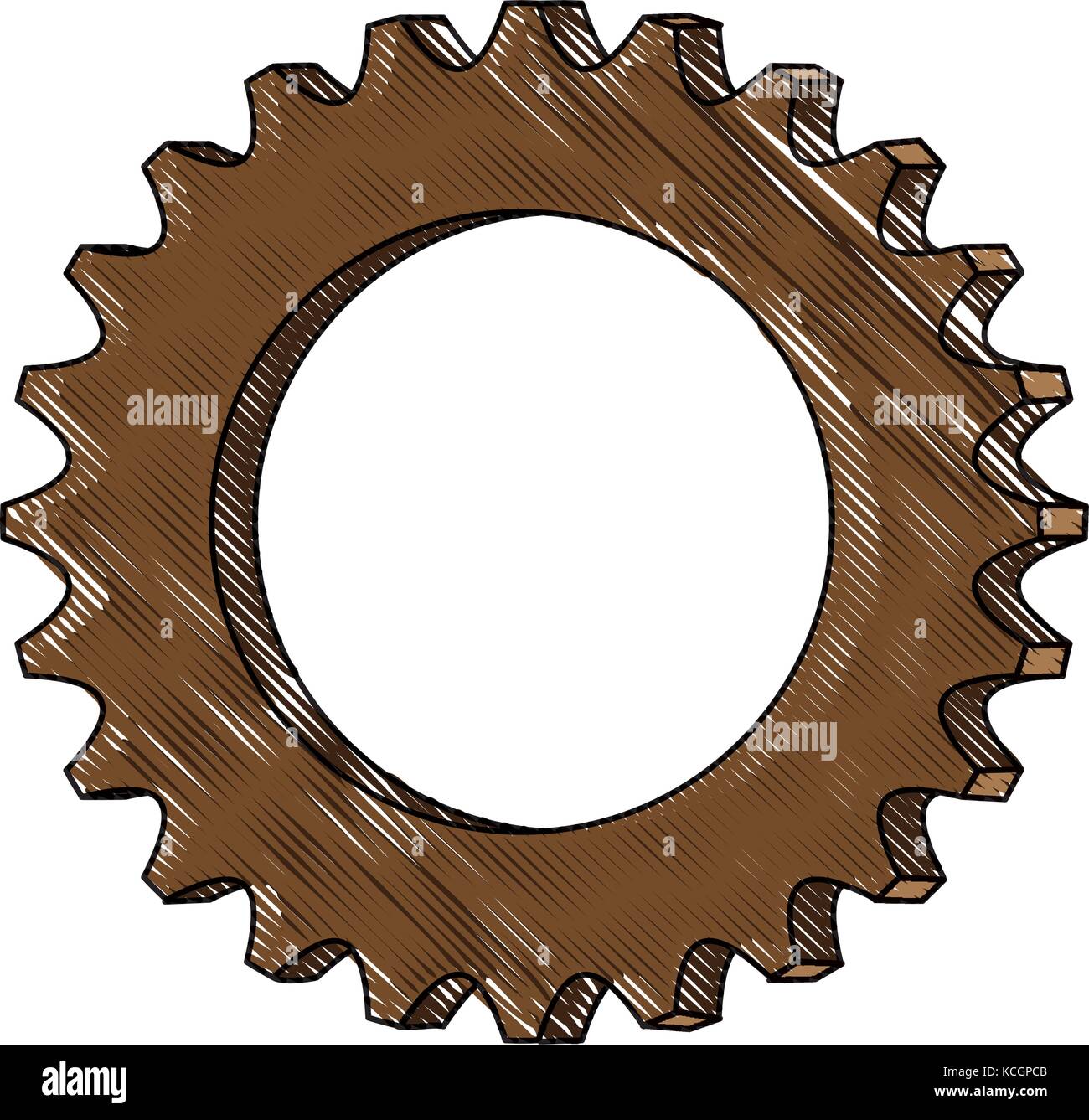 gear wheel icon over white background vector illustration Stock Vector ...