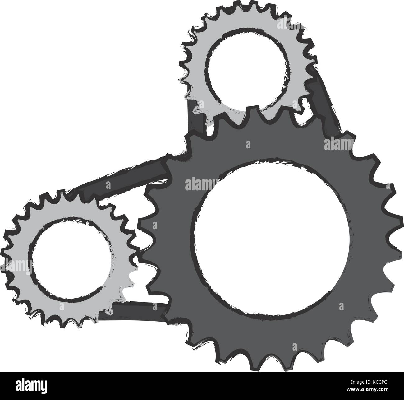 gear wheels icon over white background vector illustration Stock Vector ...