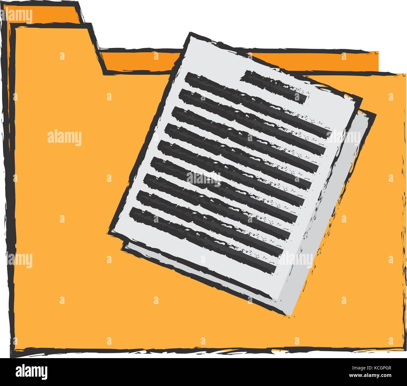document folder icon over white background vector illustration Stock ...