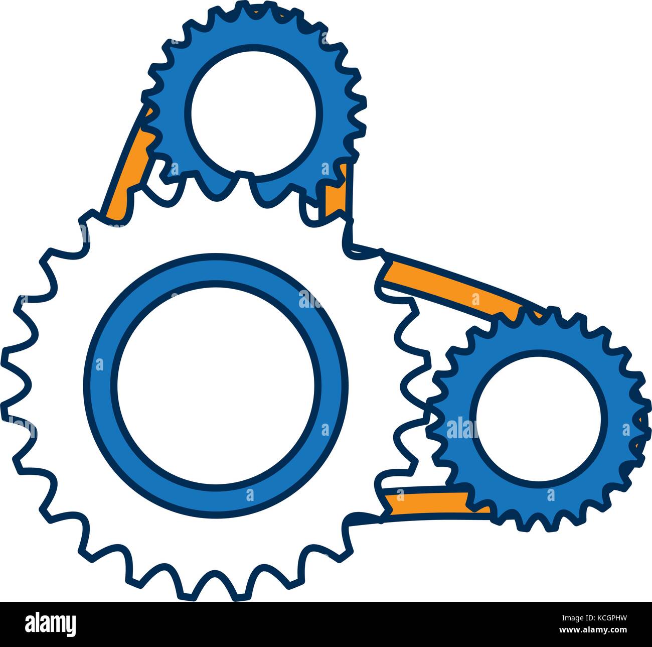 gear wheels icon over white background vector illustration Stock Vector ...