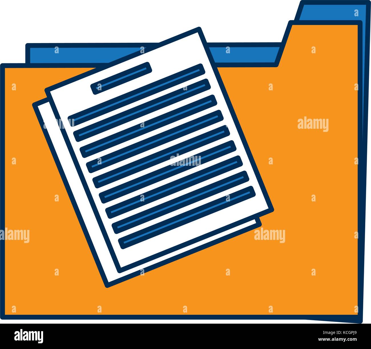 document folder icon over white background vector illustration Stock ...