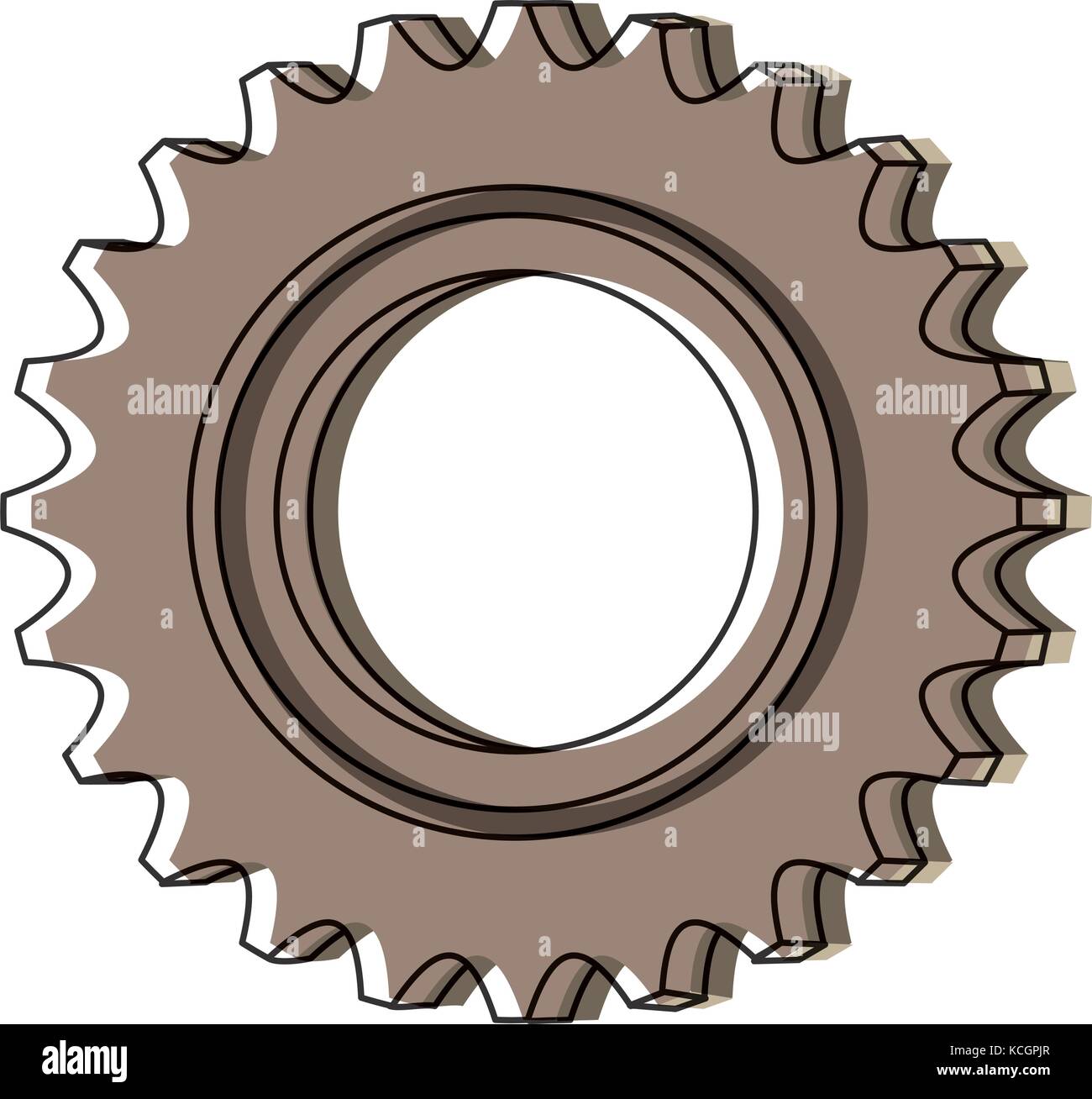 gear wheel icon over white background vector illustration Stock Vector ...