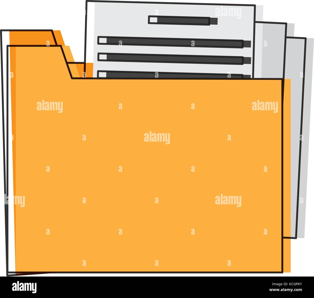 document folder icon over white background vector illustration Stock ...
