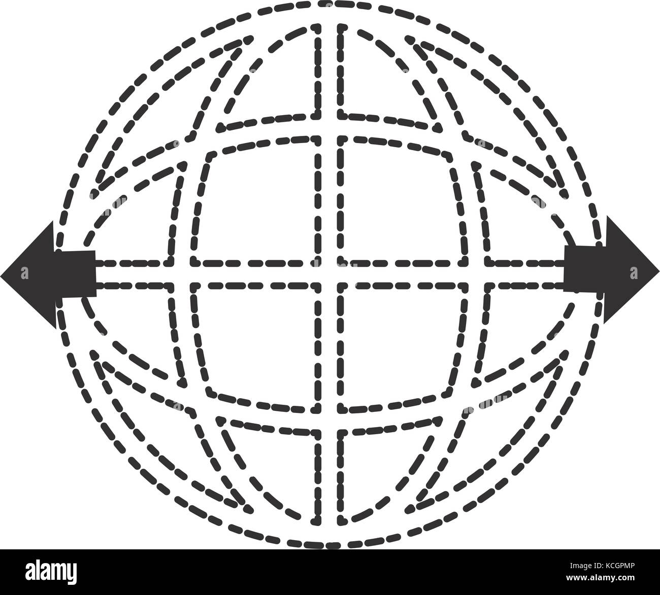 global sphere icon over white background vector illustration Stock ...