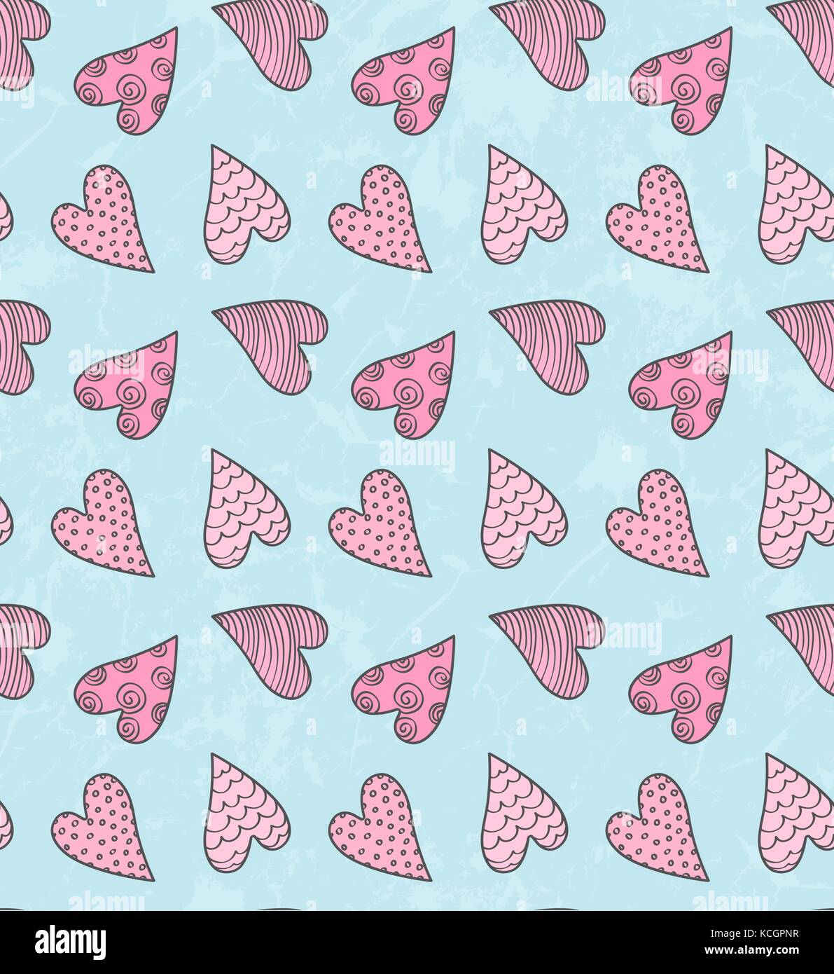 Abstract Seamless Valentine's Cute Pattern With Hearts Stock Vector ...