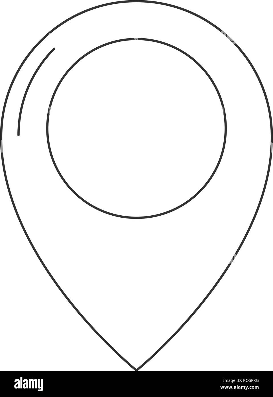 location pin icon over white background vector illustration Stock ...