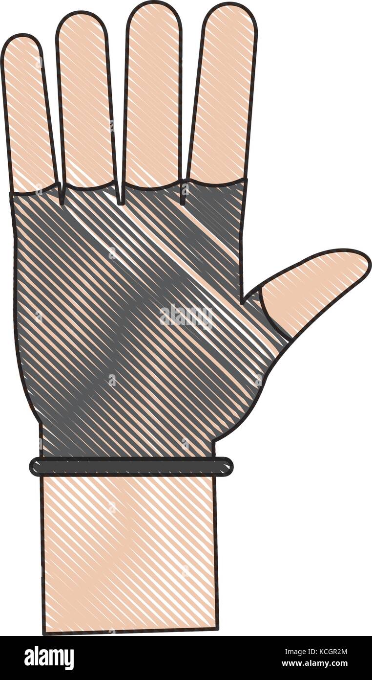 human hand icon over white background vector illustration Stock Vector ...