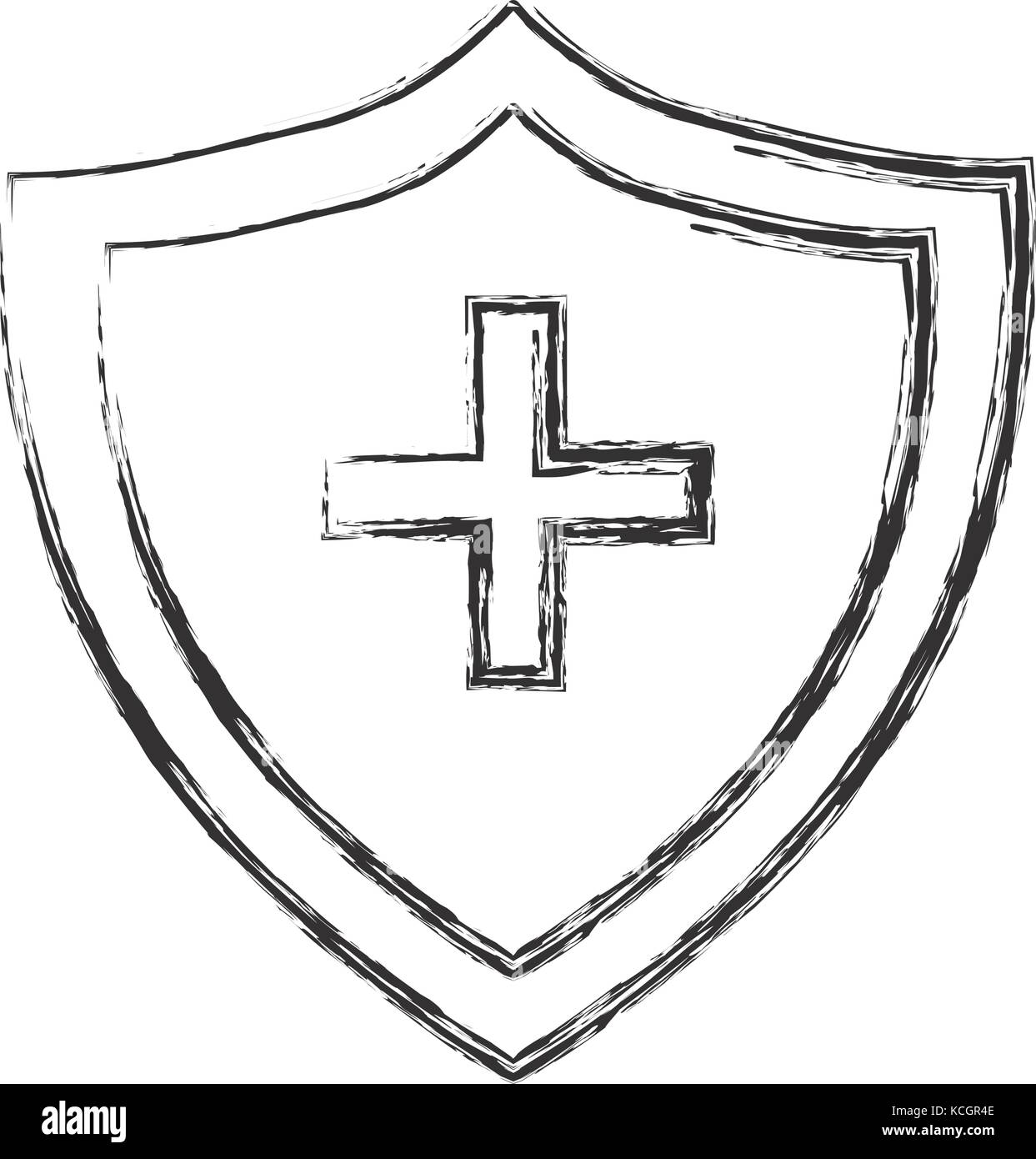 shield icon over white background vector illustration Stock Vector ...