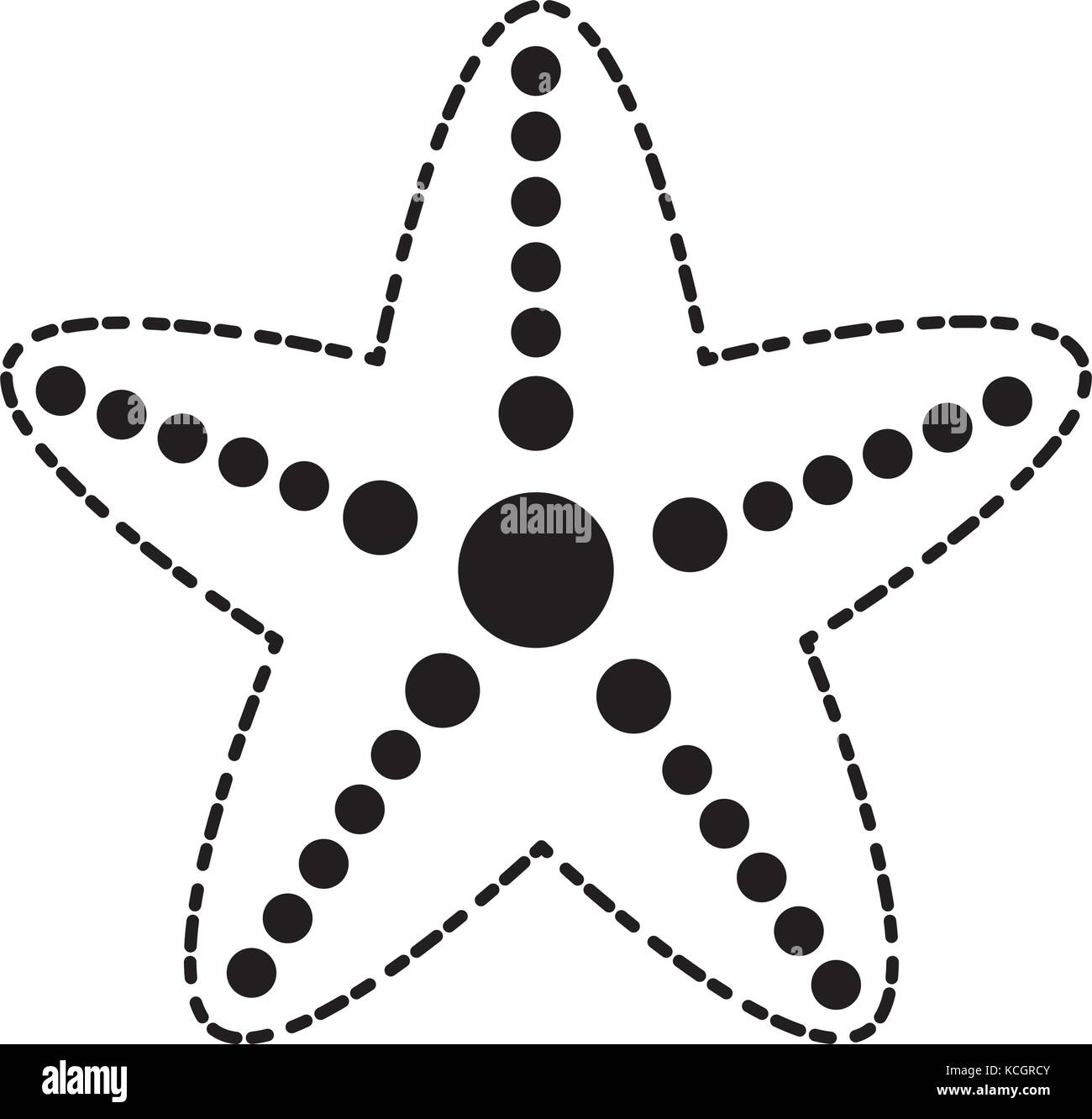 Sea Star Icon Over White Background Vector Illustration Stock Vector ...