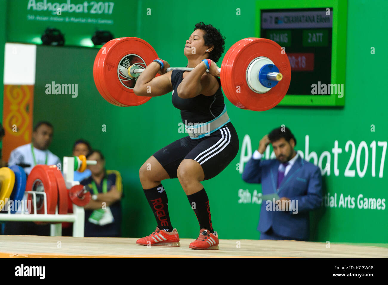 Ashgabat 2017 5th Asian Indoor & MartialArts Games 24092017. Weightlifting womens 90kg